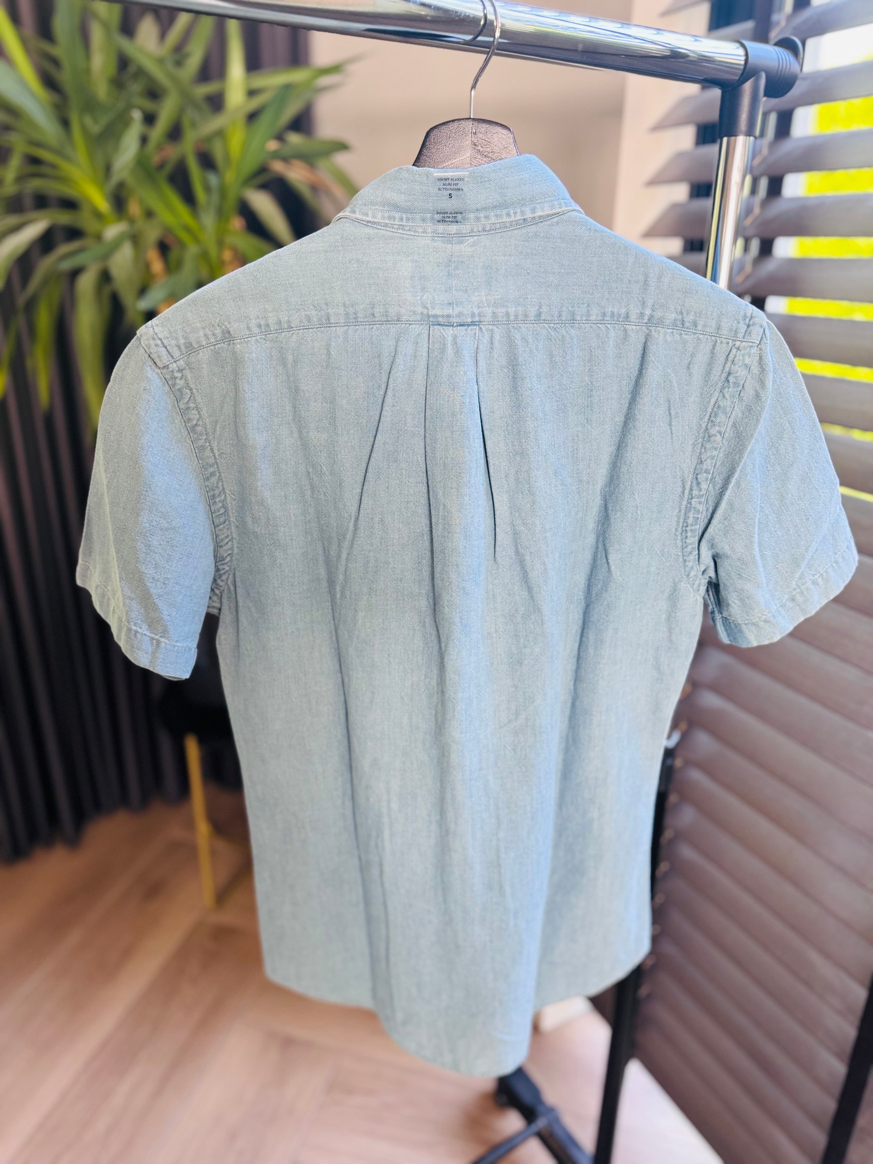 Ralph Lauren - denim blouse short sleeve maat S NIEUW