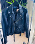 Ralph Lauren - Zwart Biker Jack 100% schapenleer - maat 36 S