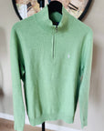 Ralph Lauren - half zip sweater groen - maat M