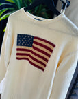 Ralph Lauren -  American flag sweater off white maat L