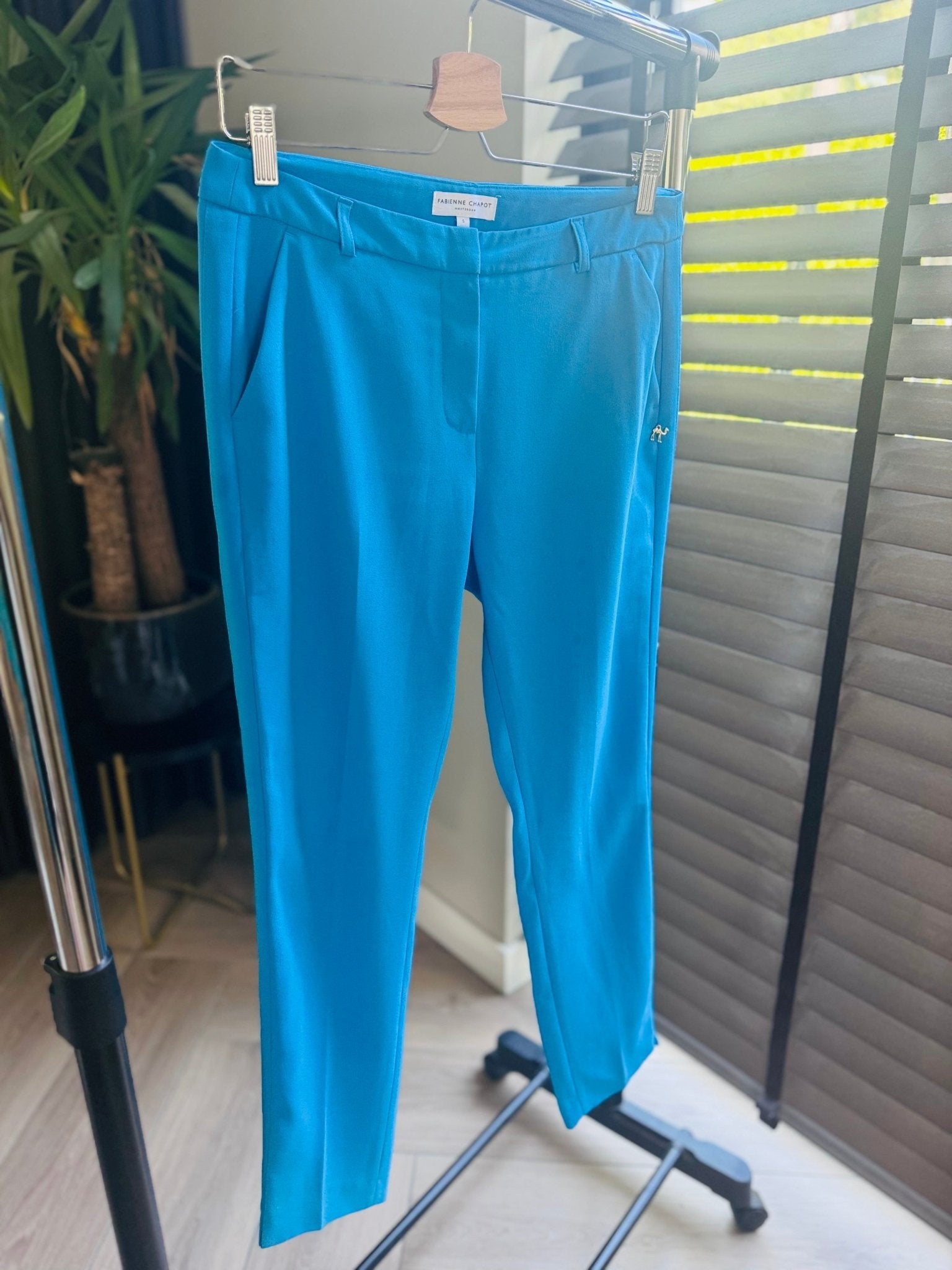 Fabienne Chapot - blauwe pantalon maat 38 - Second - brand.nl