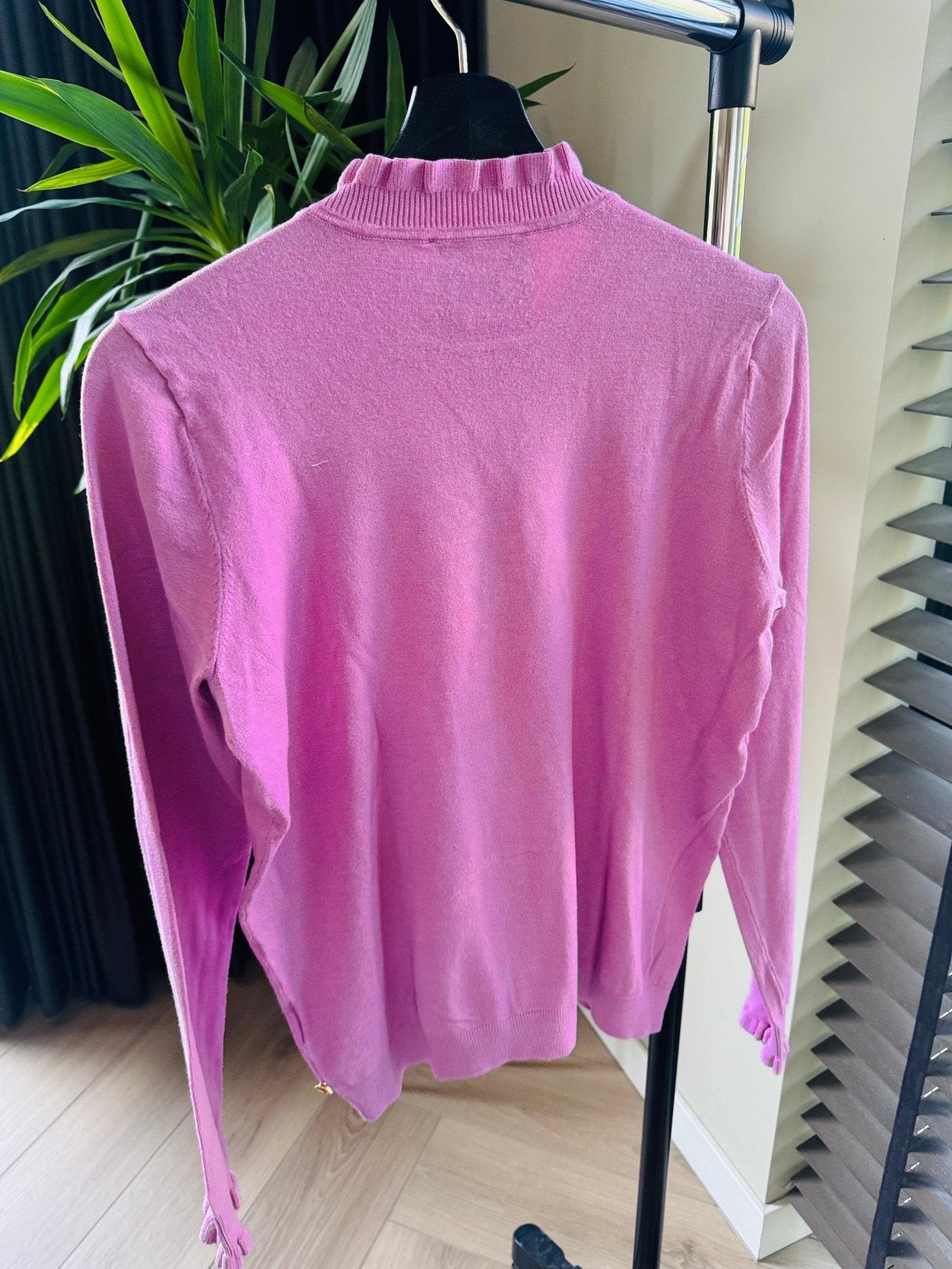 Fabienne Chapot - Molly Otte Frill pullover roze maat S - Second - brand.nl