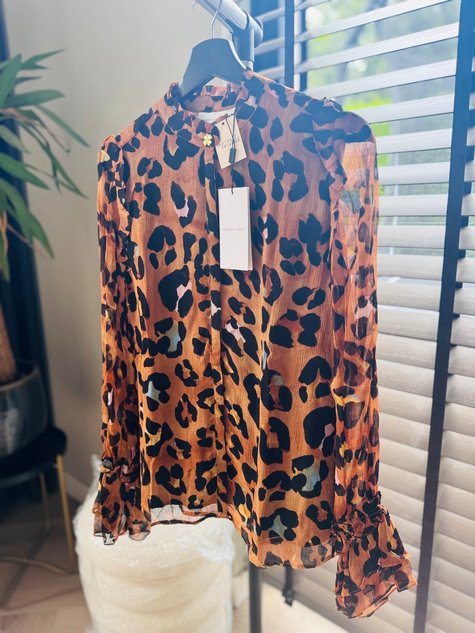 Fabienne Chapot - Nieuw leopard carmen blouse maat 36 - Second - brand.nl