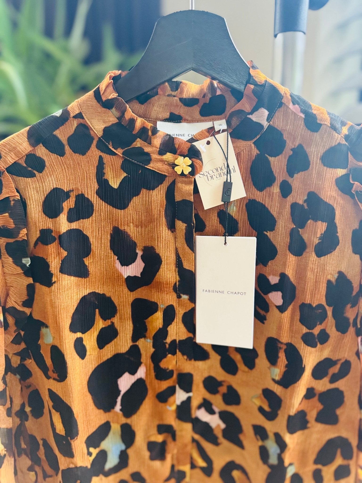 Fabienne Chapot - Nieuw leopard carmen blouse maat 36 - Second - brand.nl