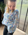 Fabienne Chapot shrimp blouse blauw - maat 38 - Second - brand.nl